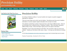 Tablet Screenshot of precisionhobby.com